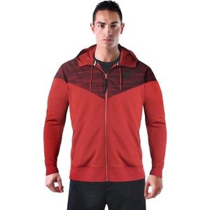 EUC Men’s Size X-Small Nike Air Hooded Athleisure Jacket With Logo Print In Wine